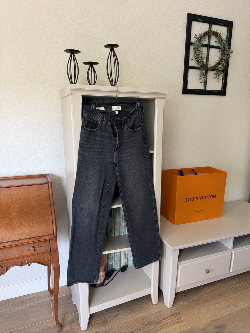 Universal Thread Black Wide-Leg Jeans